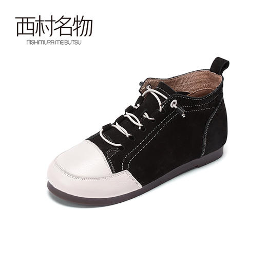 西村名物2020秋季新款高帮一脚蹬舒适单鞋X20DF40001 商品图1