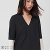 AtelierMissLu-【LESS IS MORE】 黑白拼色简洁款V领上衣 商品缩略图3