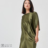 【丝缎霓裳】月光绿丝缎质感立裁不规则连衣裙 商品缩略图3