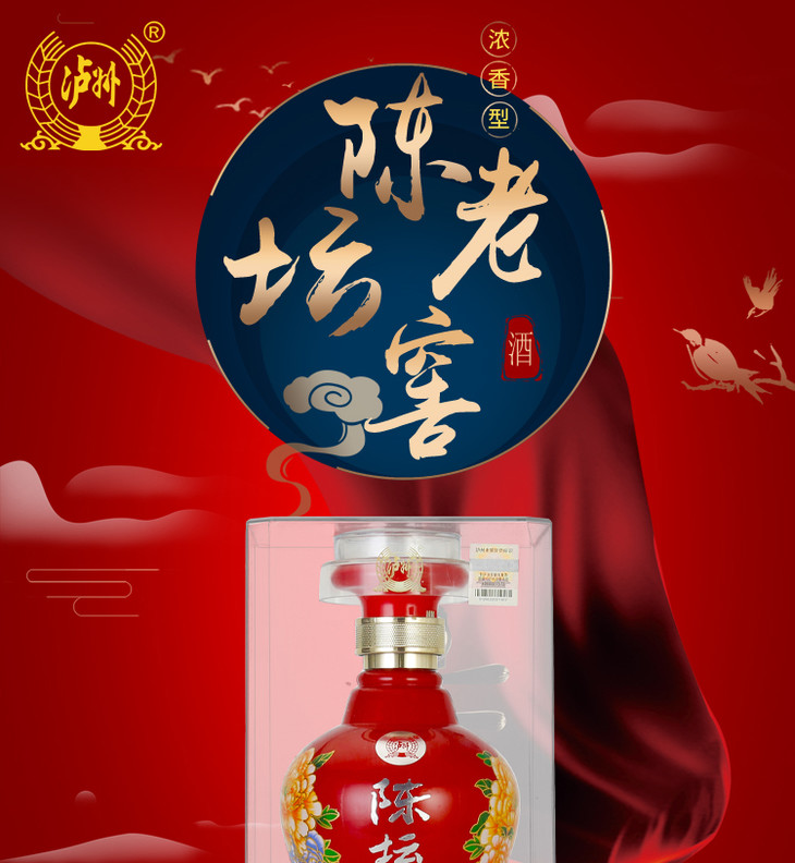 泸州老窖酒泸州陈坛老窖v9浓香型白酒52度整箱装500ml6瓶纯粮酒