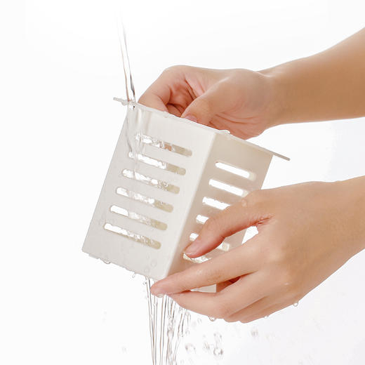 FaSoLa创意家用沥水筷子置物架厨房筷子篓壁挂式筷筒免打孔筷笼收纳盒 商品图2