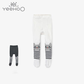 英氏儿童春秋款裤袜女童针织连袜裤YIWDJ30007A01