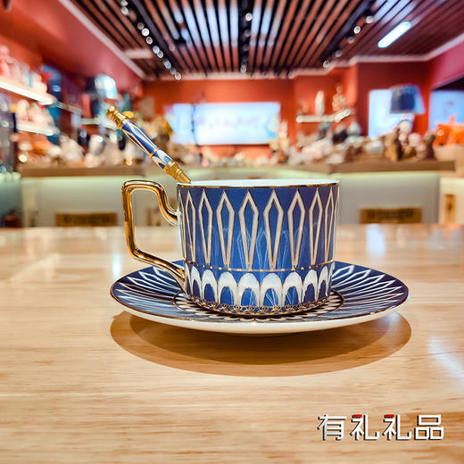 法国雄狮 咖啡杯 单杯套装 铜配瓷勺 下午茶 花果茶 茶杯 套杯 茶具 商品图0