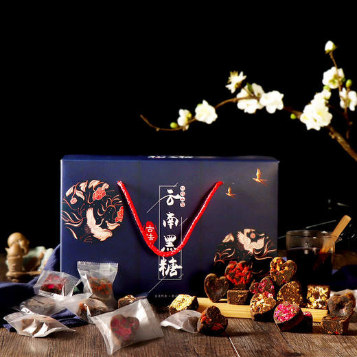【云南黑糖礼盒装】古法红糖姜茶块春节日送闺蜜礼品新年礼物800g 商品图7