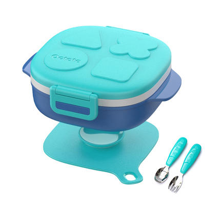 octoto奥克兔兔儿童餐具宝宝餐具小孩分隔餐盘学吃饭辅食碗带勺叉 商品图0