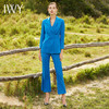IWY/蓝色长袖西装微喇长裤套装203046C1+P3 商品缩略图0
