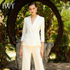 IWY/米白色长袖西装阔腿长裤套装203004C1+P2 商品缩略图0