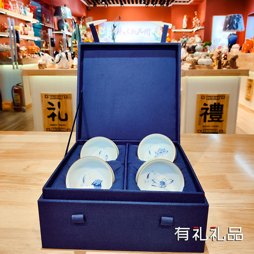 荷花四境 套杯 纯手工典藏级茶杯功夫茶具 茶道下午茶  创意茶具 商品图0