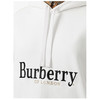BURBERRY 巴宝莉 女士棉质字母刺绣徽标宽松连帽长袖卫衣 白色 8004803 A1464 商品缩略图3