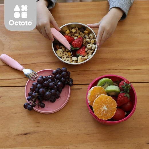 octoto奥克兔兔儿童餐具套装注水保温碗宝宝辅食碗防烫不锈钢可拆洗吸盘碗OKTT 商品图4