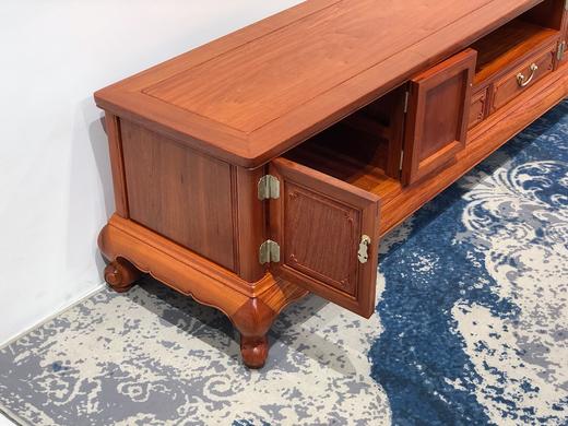 红桥红  家具严选  缅甸花梨（大果紫檀）  【198 两柜两抽屉 踩珠电视柜】 商品图4