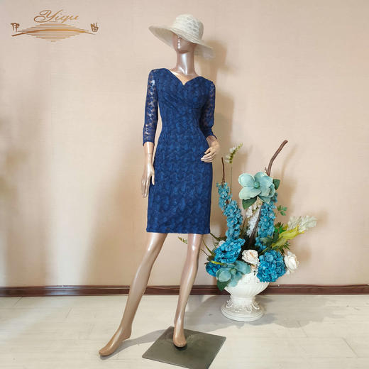 【特惠】YIQU丨“美丽女人”连身裙（宝石蓝）P 商品图0