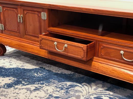 红桥红  家具严选  缅甸花梨（大果紫檀）  【198 两柜两抽屉 踩珠电视柜】 商品图7