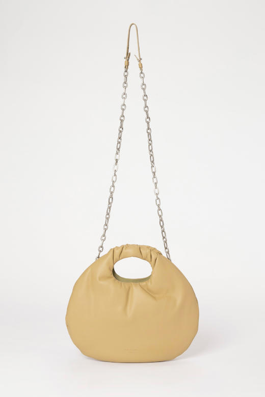 Low Classic 乳白色/棕色/裸色链条蛋型手提包 商品图4