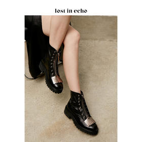 【微瑕疵不退不换】lost in echo 设计师原创 流苏装饰拉链马丁短靴