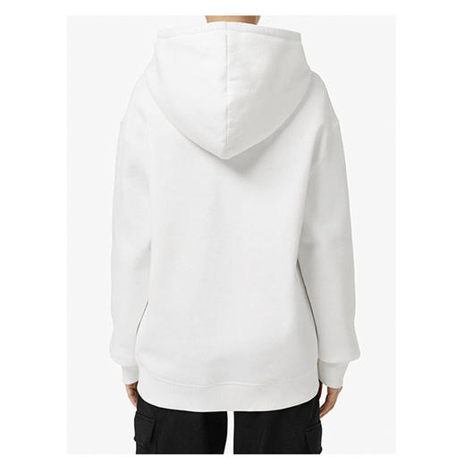 BURBERRY 巴宝莉 女士棉质字母刺绣徽标宽松连帽长袖卫衣 白色 8004803 A1464 商品图2