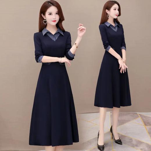 YWE KED91317衬衣领时尚气质修身显瘦过膝连衣裙【优】 商品图3