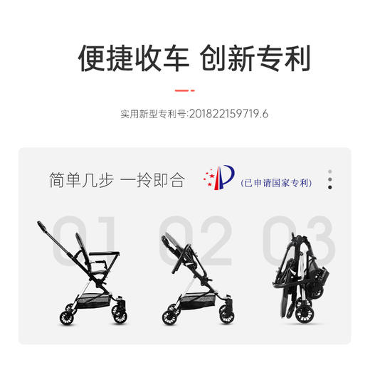 荟智婴儿推车可坐可躺宝宝推车轻便折叠简易超轻小遛娃神器 商品图3