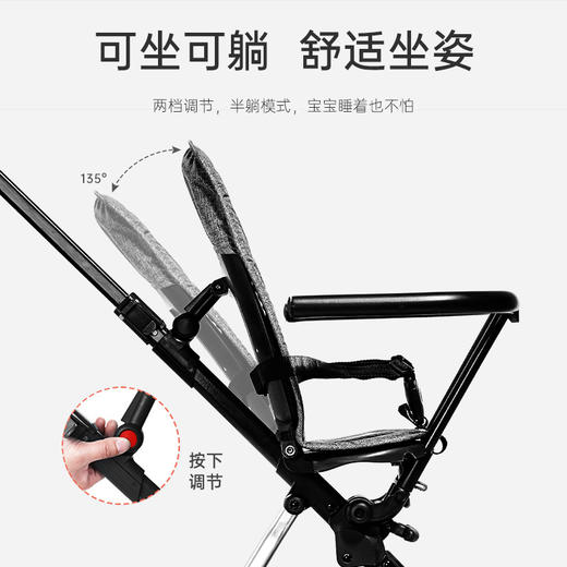 荟智婴儿推车可坐可躺宝宝推车轻便折叠简易超轻小遛娃神器 商品图1