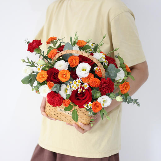 【女神】生日鲜花玫瑰花篮礼花送女生朋友爱人闺蜜领导长辈探望花店鲜花送货上门 商品图4