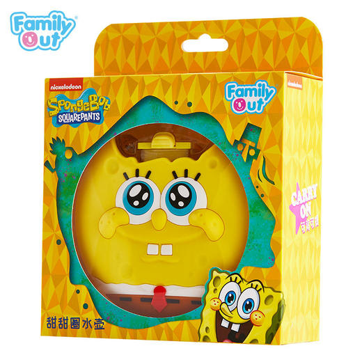 Familyout凡米粒甜甜圈水壶海绵宝宝凉水杯儿童水杯水壶带吸管杯 商品图4