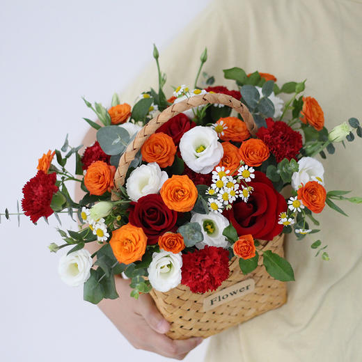 【女神】生日鲜花玫瑰花篮礼花送女生朋友爱人闺蜜领导长辈探望花店鲜花送货上门 商品图2