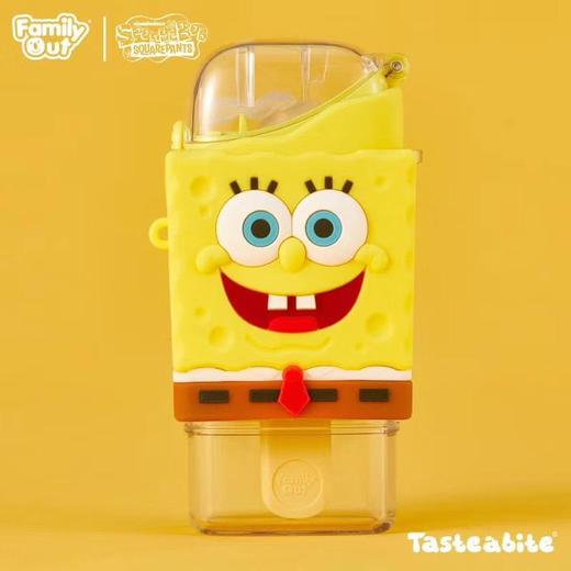 Familyout凡米粒甜甜圈水壶海绵宝宝凉水杯儿童水杯水壶带吸管杯 商品图5
