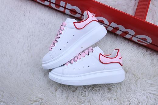 【广东版 芯片版本 麦昆系列 】Alexander McQueen/麦昆 亚历山大麦昆厚底板鞋 白粉滴塑 商品图0