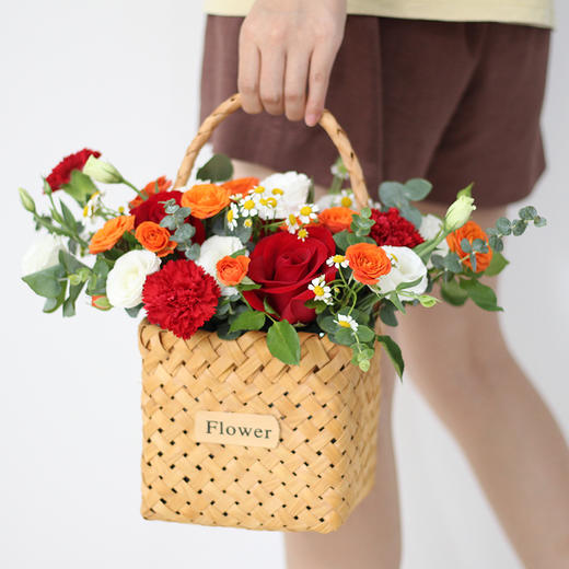 【女神】生日鲜花玫瑰花篮礼花送女生朋友爱人闺蜜领导长辈探望花店鲜花送货上门 商品图5