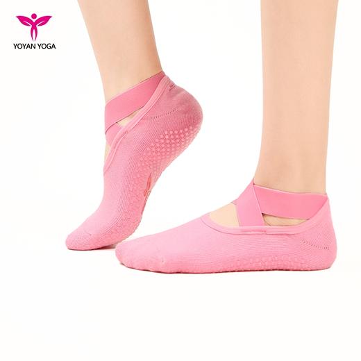 悠妍交叉圆头瑜伽袜15019D 防滑防掉跟缓震 商品图7