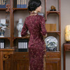 FD-QC1697201 新款高端复古真丝长款旗袍 商品缩略图1