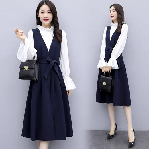 时尚高端优雅气质连衣裙两件套hrxmyr1959