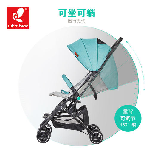 荟智婴儿推车可坐可躺大空间便携式四季通用超轻便一键折叠HD788 商品图1