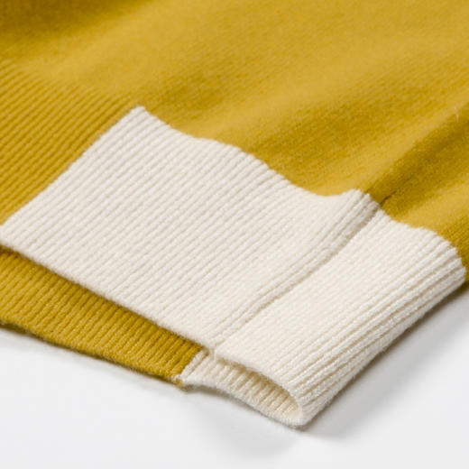 METTE羊绒世家2020秋冬新品女100%山羊绒时尚撞色半高领毛衣 商品图10