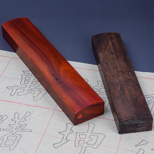黑梓木红檀木镇尺，实木素面，镇尺文房四宝，书画镇纸 商品图3