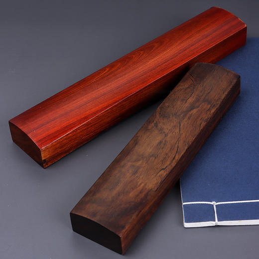 黑梓木红檀木镇尺，实木素面，镇尺文房四宝，书画镇纸 商品图2