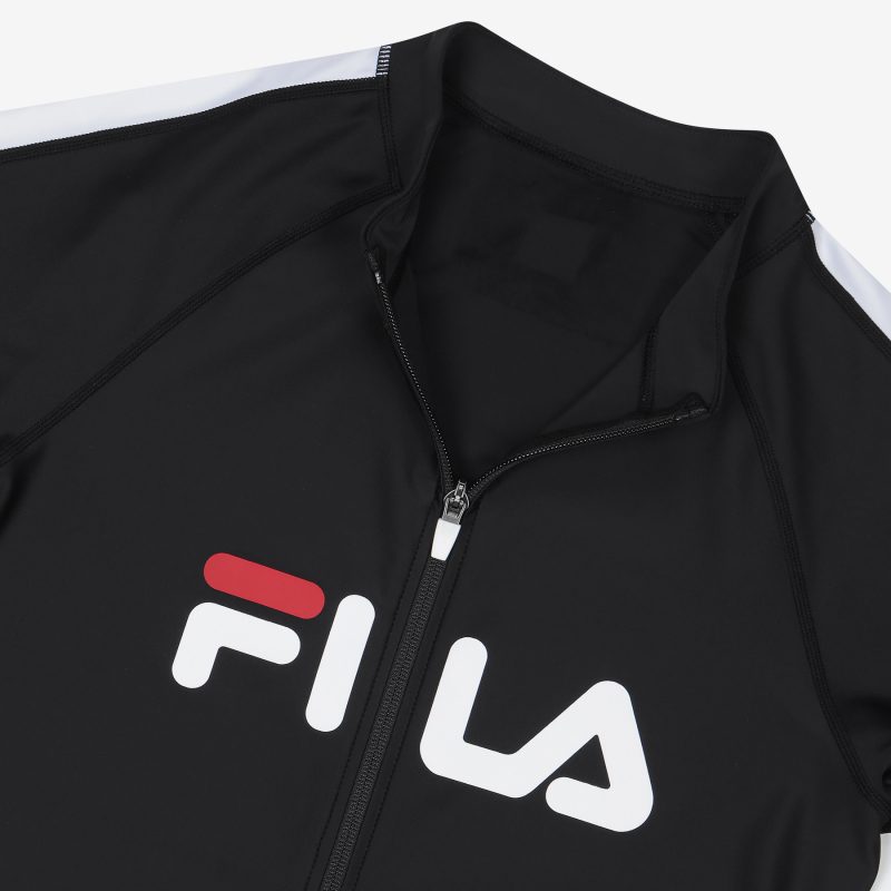 fila斐乐韩国泳衣拉链防晒服速干大号fs2rtc2a01mblk