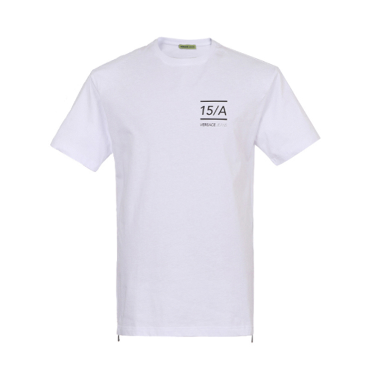 VERSACE JEANS 范思哲 男士棉质圆领字母短袖T恤 白色 B3GTB76F 36610 003