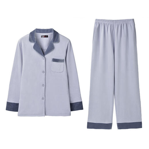 皇家丽美秋季新品小方领简约优雅分体开衫睡衣女柔软保暖家居服JJT9527 商品图1