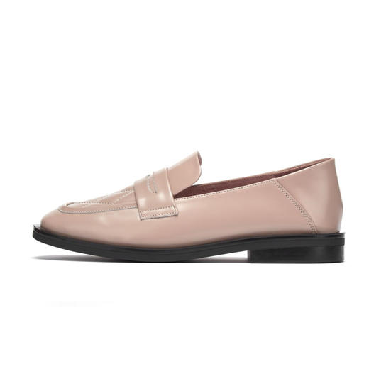 西村名物2020秋季新款乐福鞋女平底牛皮革方头复古风小皮鞋X20CM31641 商品图2