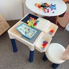 多功能积木桌一桌多用儿童动脑桌面大小益智玩具拼装桌 桌子+椅子+收纳格+60颗粒积木 商品缩略图0