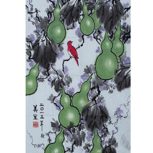 胡美生·葫芦小鸟（68*45） 商品图0