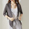 丁摩 夏季天丝羊毛超细薄款空调衫针织小开衫M20 商品缩略图6
