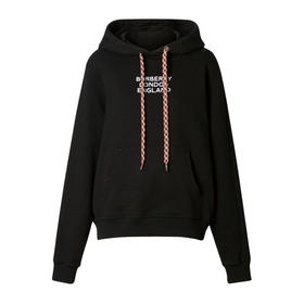 BURBERRY 博柏利 刺绣徽标棉质宽松连帽衫女卫衣 黑色 8019990 A1189