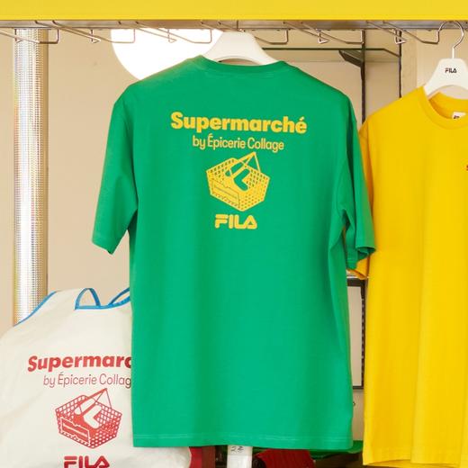 FILA斐乐韩国携手SUPER MAKCHE F标志宽松时尚短袖绿色JPY带授权招加盟代理 商品图0