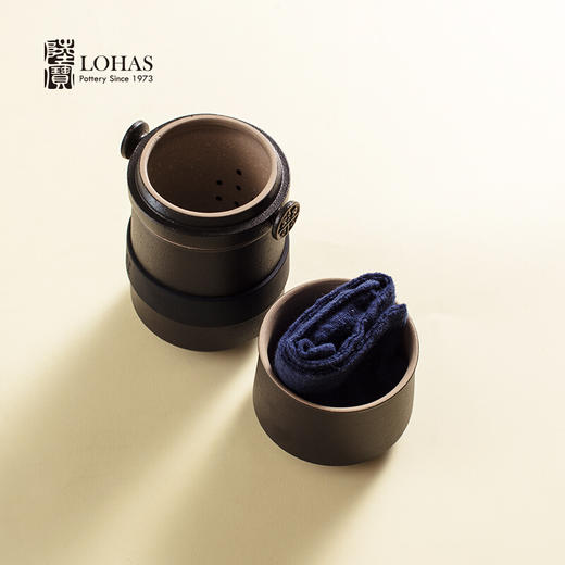 陆宝陶瓷茶具旅行泡茶杯乐享杯办公室一人便携茶具快客杯一壶一杯 商品图2