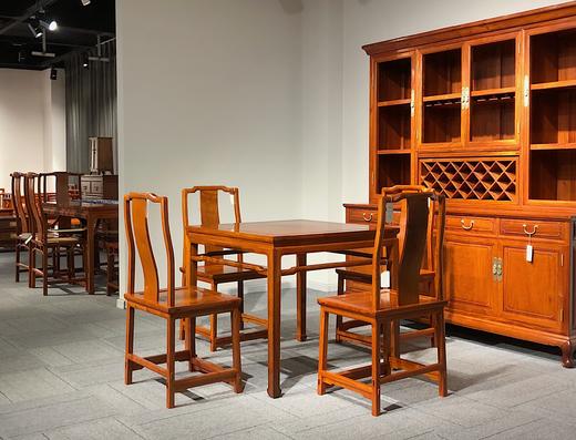 红桥红  家具严选  缅甸花梨（大果紫檀）  【88方桌五件套】 商品图1