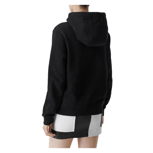 BURBERRY 博柏利 刺绣徽标棉质宽松连帽衫女卫衣 黑色 8019990 A1189 商品图2