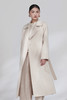 秋冬女装长款直筒水波纹环保羊绒呢大衣 SJF18W785B 商品缩略图1