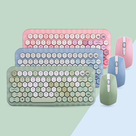 【粉红少女心无线键鼠套装】迷你键盘数码配件无线键盘鼠标套装 商品图2